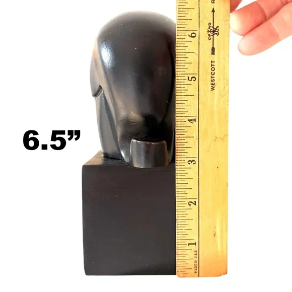 elephant WEST ELM figure black mid-century abstract 3x6.5 Ferdinand Parpan - Picture 9 of 13